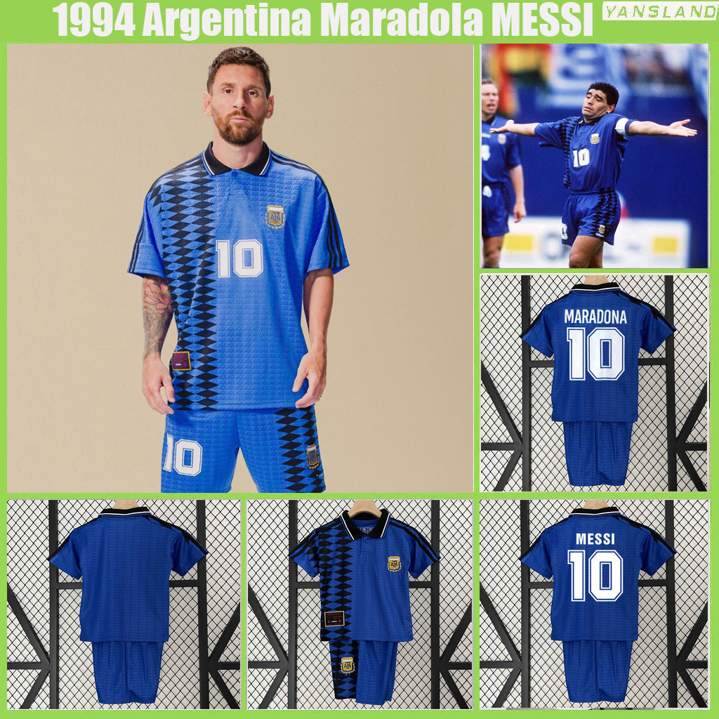 【兒童和成人尺碼】1994 Diego MARADORA Messi Jersey/MARADORA Jersey