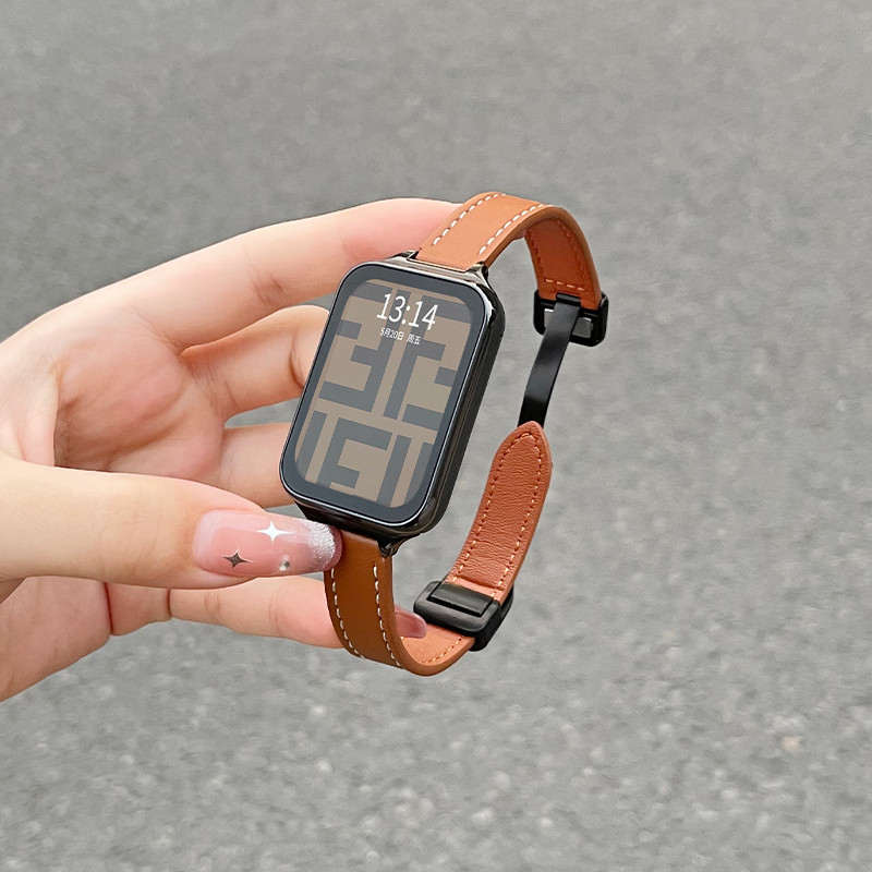 小米手環 8 Pro 皮質錶帶 Redmi Watch 4  折疊扣 小米手環 7 Pro 8 active 小蠻腰錶帶