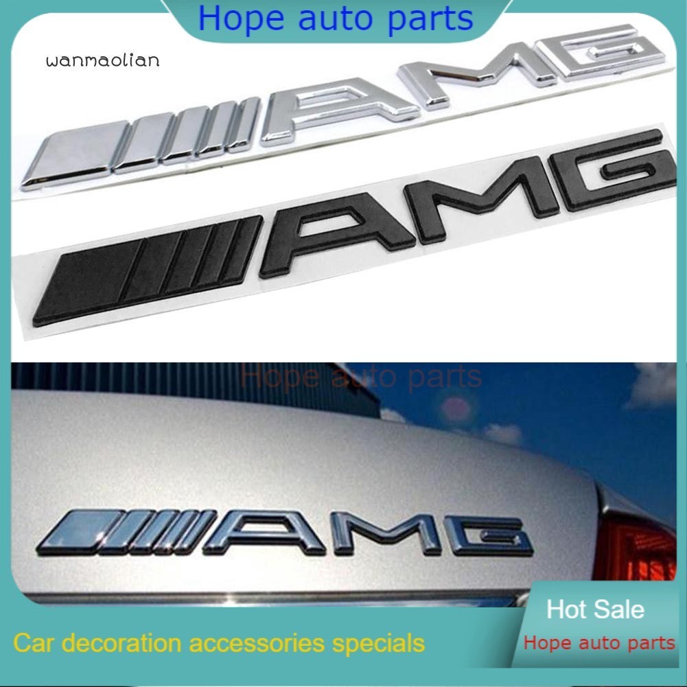 全新 ^WM AMG 字母汽車後備箱車身貼花標誌徽章貼紙裝飾奔馳