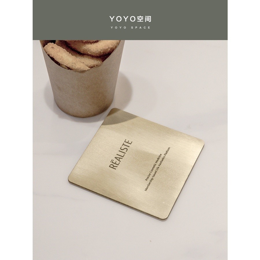【客製】yoyo空間復古懷舊咖啡店銅杯托創意個性民宿奶茶店桌面純銅杯墊
