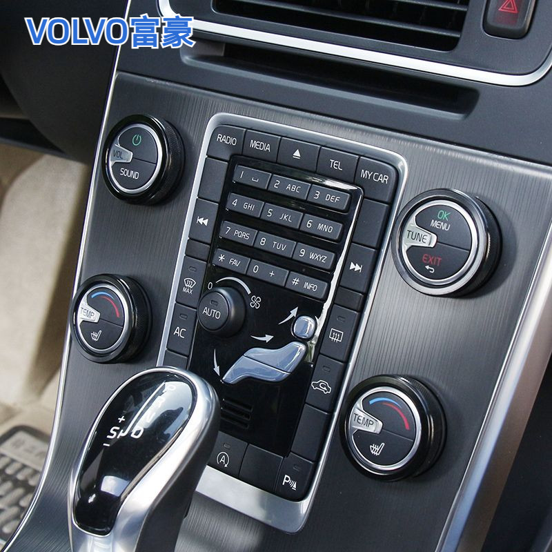 VOLVO沃爾沃S60 V60 XC60 S60L S80 V40 富豪改裝音響 冷氣 金屬 旋鈕 汽車空調音響旋鈕
