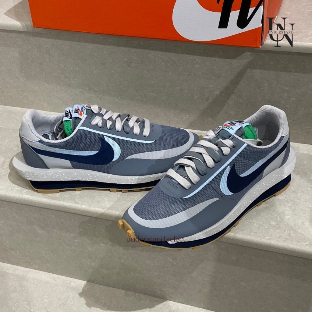 耐吉 特價 Clot x Sacai x Nike LDWaffle Cool Grey 灰藍 DH3114-001