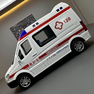 模型車 1:32 賓士 救護車模型 救護車玩具 警車模型 消防車模型 回力車 聲光 六開門 兒童玩具車 合金模型車擺件