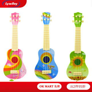 萊威利兒童吉他尤克里裡玩具樂器卡通吉他帶 4 弦生日益智玩具