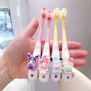 限時下殺 可愛三麗鷗軟毛牙刷 庫洛米 大二狗 美樂蒂 Hello Kitty 便攜式旅行牙刷 三麗鷗卡通可愛兒童軟毛牙