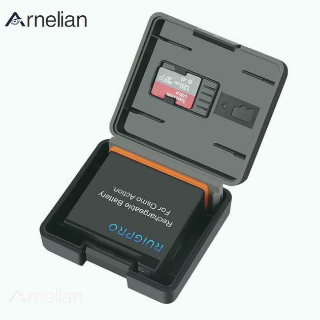 Arnelian 電池收納盒兼容 Dji Osmo 動作運動相機電池專業設計配件盒