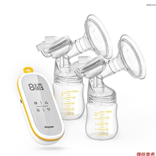 Doopser DSP-8009D 雙電動吸奶器,用於母乳喂養免提吸奶器 3 種模式和 9 個吸力級別低噪音防回流 LE