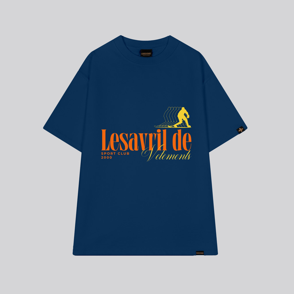 Lesavril de Vetements 運動俱樂部 T 恤 - 海軍藍