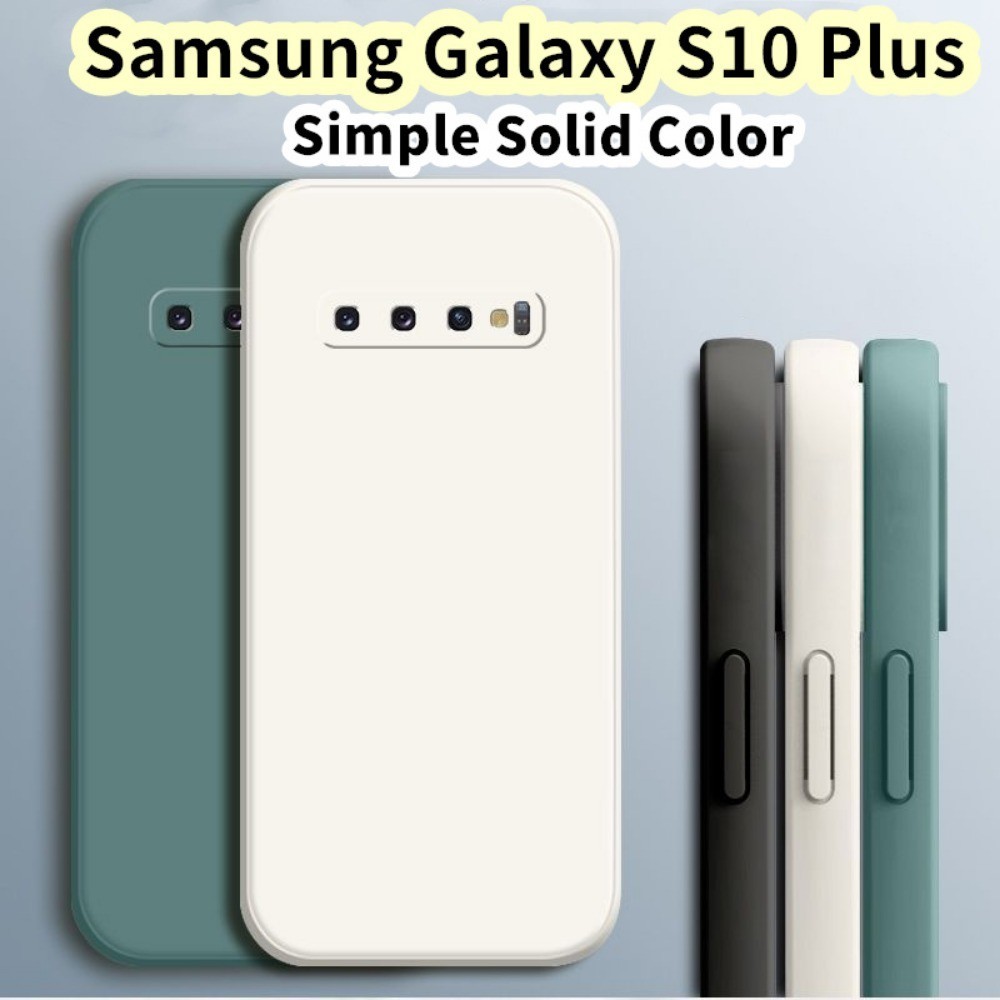 SAMSUNG 【超值】適用於三星 Galaxy S10 Plus 矽膠全保護殼防污彩色手機殼保護套