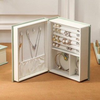 收納本書冊飾品戒指首飾盒項鍊創意PUins珠寶盒耳飾耳環