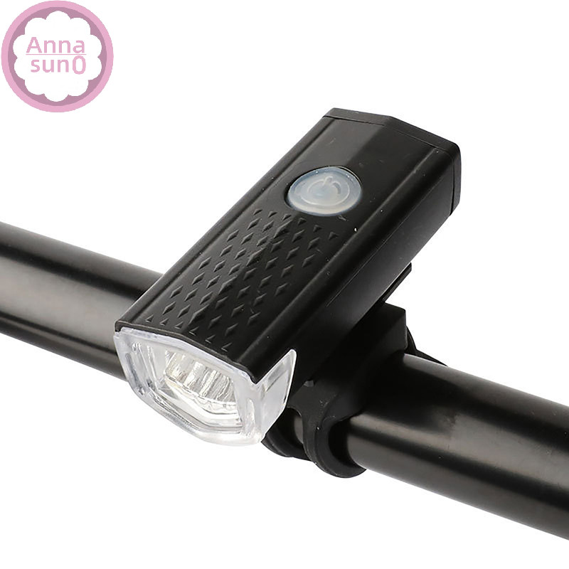 Annasun 自行車自行車燈 USB LED 充電套裝山地自行車前後大燈手電筒騎行安全警示燈 HG