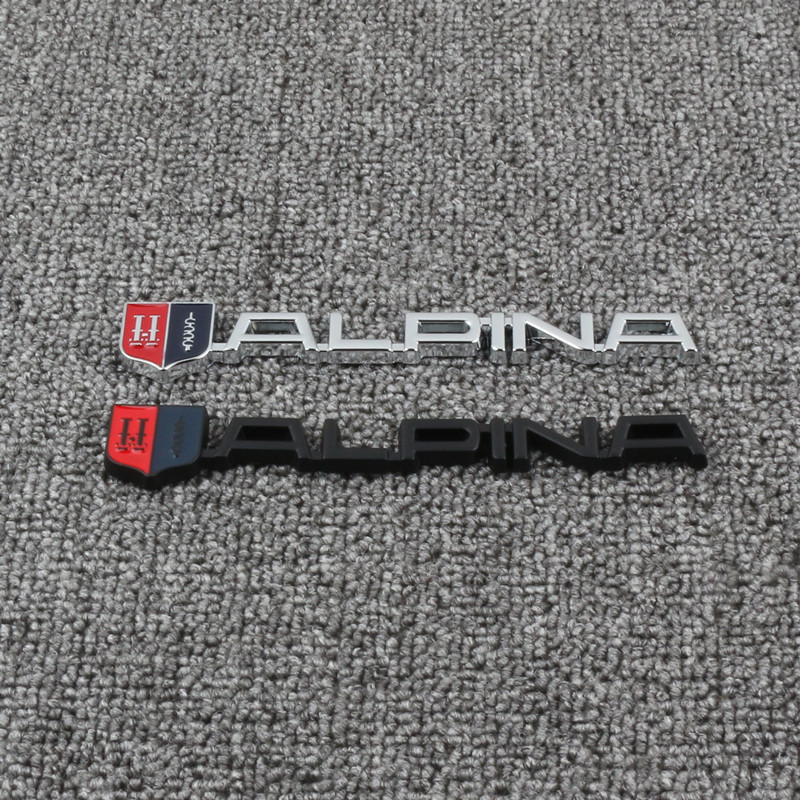 適用於阿爾賓娜ALPINA英文車標寶馬改裝金屬運動字母后尾標車身貼