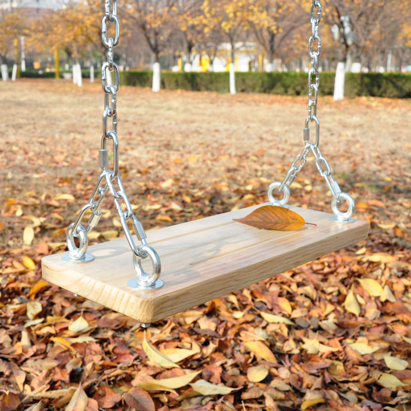 鐵鏈實木坐板鞦韆戶外家用木板庭院兒童人雙人裝飾盪鞦韆陽台定製