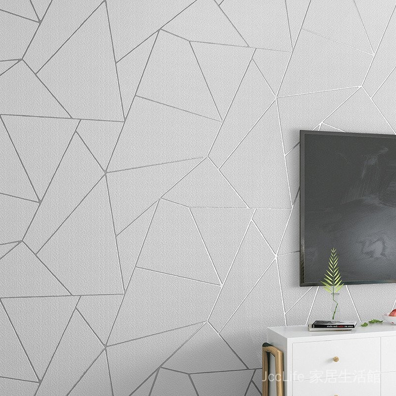 【免膠】弧形條紋影視牆飾3d立體電視背景牆壁紙現代簡約臥室客廳壁紙
