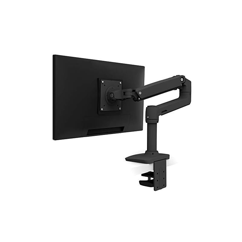 Ergotron LX 桌面显示器臂，哑光黑，最大 34 英寸（3.2-11.3 千克），兼容 VESA 标准 45-2