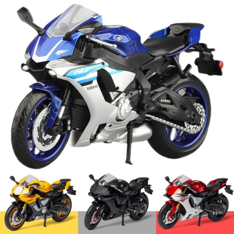 山葉 現貨免運費 1/12 YAMAHA YZF-R1M 玩具摩托車 RMZ 城市壓鑄金屬模型 1:12 賽車超級運動微