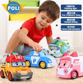 POLI 波力 玩具 大號警車珀利 汽車 模型 慣性車 安巴 海利 直升機 羅伊 益智玩具 3歲 兒童玩具車