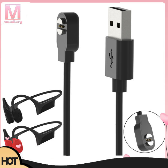 Moadiary 磁力充電線 USB 充電器兼容 SUUNTO WING 骨傳導耳機 39.37 英寸/100 厘米