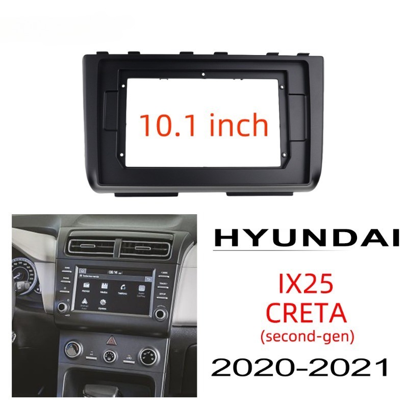 HYUNDAI Lt Honxun 10.1 英寸安卓主機播放器面板 2din 收音機框架汽車儀表板安裝套件現代 IX2