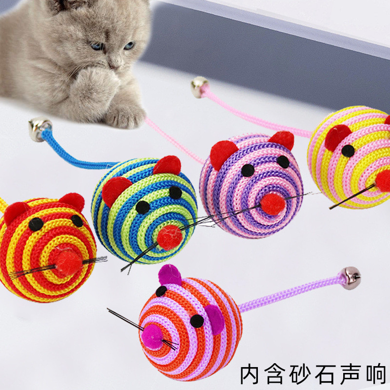 【現貨】貓玩具 鈴鐺發聲互動自嗨逗貓 玩具鼠滾球寵物玩具 貓玩具老鼠 貓咪玩具
