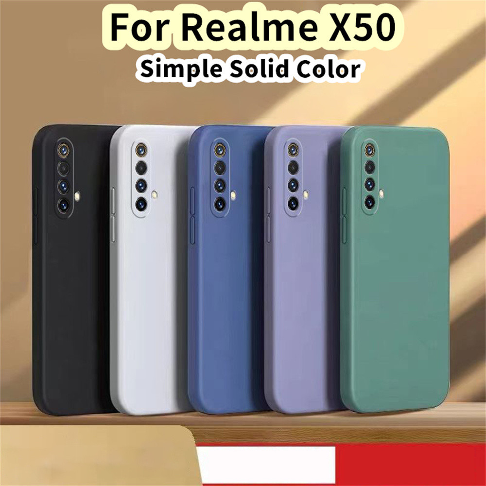 【超值】Realme X50 矽膠全保護殼高級彩色手機殼保護套