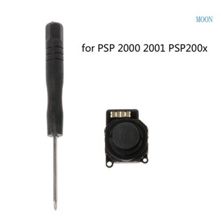Moon 黑色 3d 操縱桿模擬傳感器模塊更換備件,適用於 psp 2000 2001 200X 控制器,帶螺絲刀