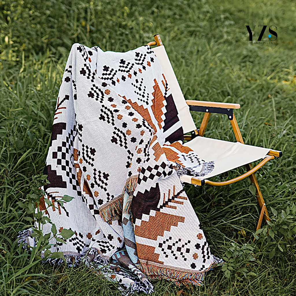 [登拓運動]戶外波西米亞風毯子 野營防潮加厚民族風野餐墊 復古露營地毯蓋毯