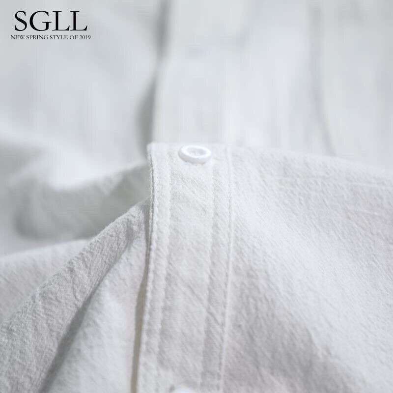 亞麻襯衫男夏季短袖很仙的白襯衫寬鬆中國風棉麻短袖上衣男士外套