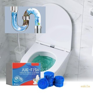 Exhila 12 件裝馬桶清潔片馬桶清潔劑使用強力配方輕鬆清潔浴室