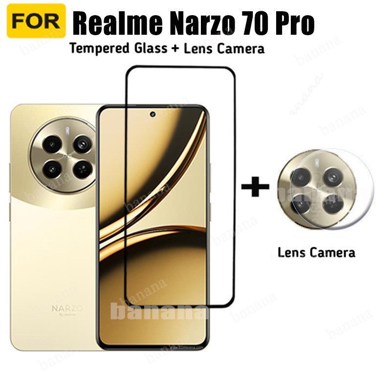 2 合 1 Realme Narzo 70 Pro 鋼化玻璃適用於 Realme Note 50 C53 C51 C51