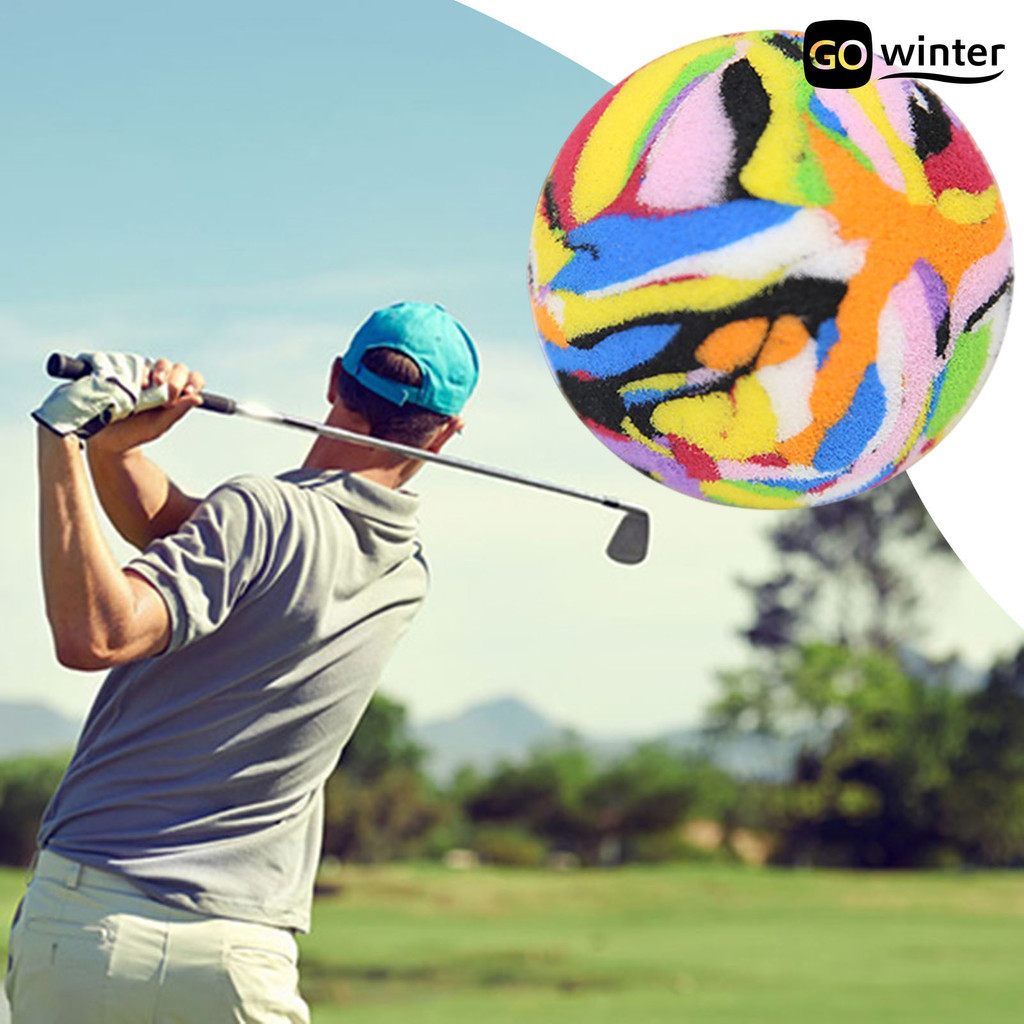 [摩卡運動]5pcs高爾夫球 EVA海綿彩色揮杆練習球彈性球 室內高爾夫彩色球