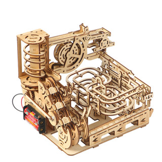 【極速出貨】木質軌道滾珠3D立體拼圖 | STEM科學教具 DIY手作機械組裝 | 兒童益智玩具 防丟收納設計 | 節日