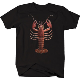 紅龍蝦緬因州深海海洋水域釣魚 T 恤男士棉