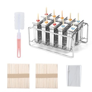 10 件裝 304 不銹鋼圓頭脂肪盤冰淇淋模具冰棒
