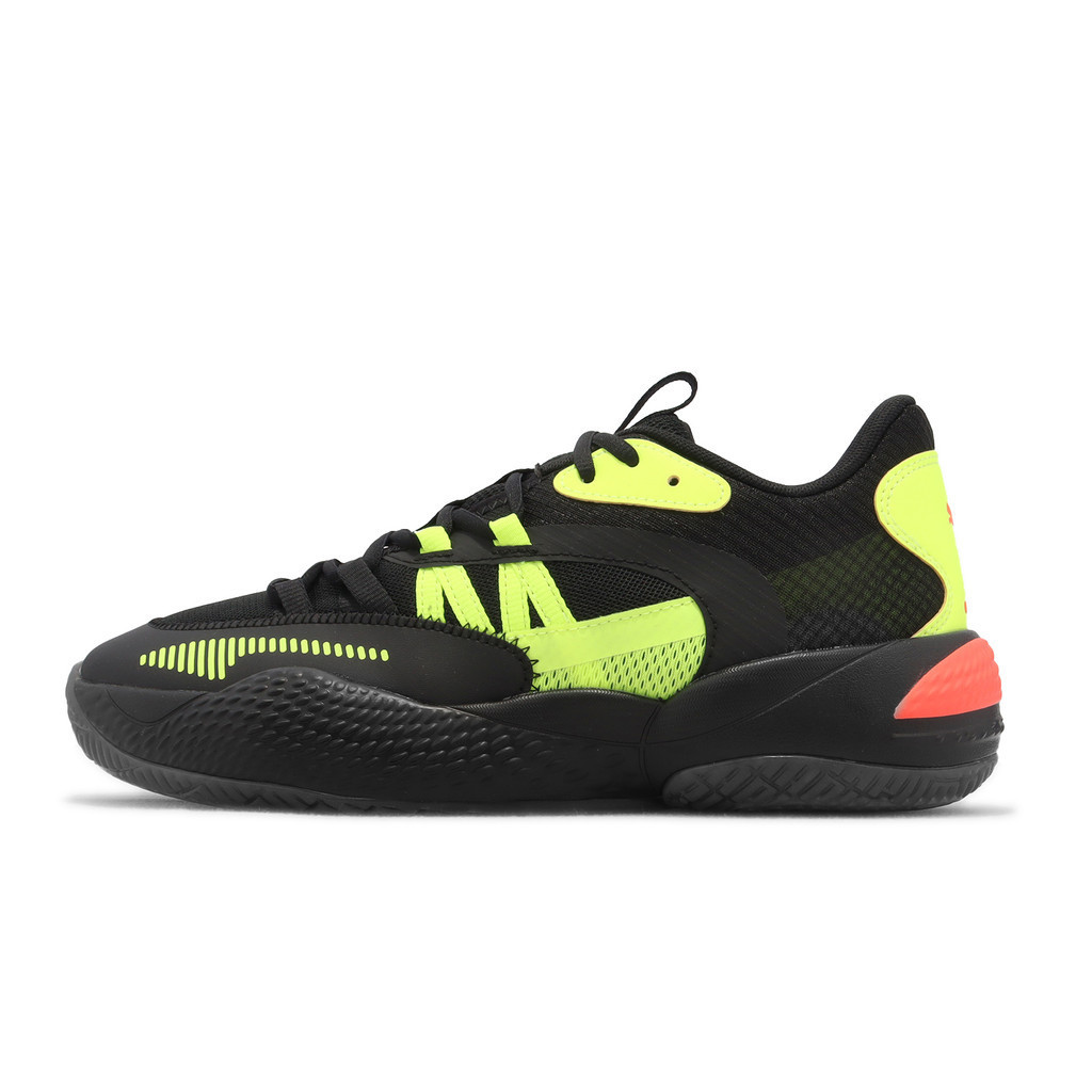 Puma 籃球鞋 Court Rider 2.0 Glow Stick 黑 螢光黃 男鞋【ACS】 37739301