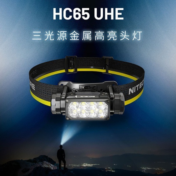 NITECORE奈特科爾HC65 UHE高亮戶外頭燈強光充電超亮頭戴式照明燈