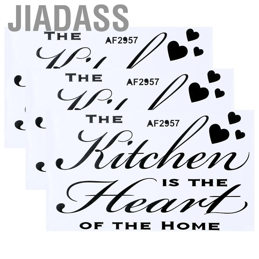 Jiadass EECO 英文字母圖案牆貼漂亮貼紙 DIY 裝飾自黏壁紙家居廚房裝飾黑色