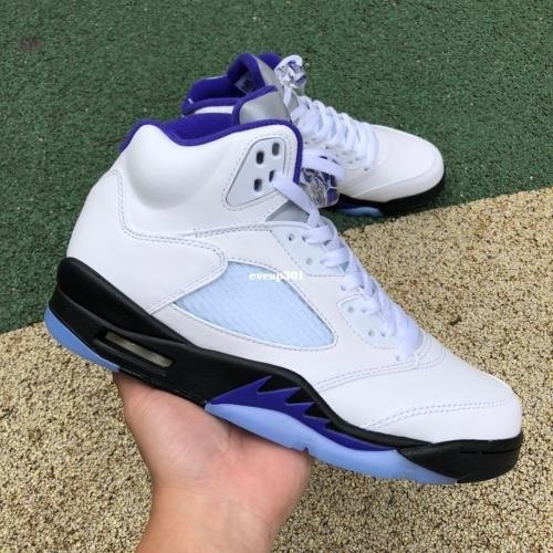 特價 Air Jordan 5 "Concord" 白紫色 康扣 運動 籃球鞋 男款dd0587-141