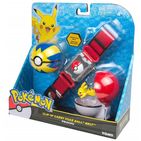 TOMY 神奇寶貝寶可夢寵物精靈皮卡丘公仔兒童腰帶pokemon男孩玩具