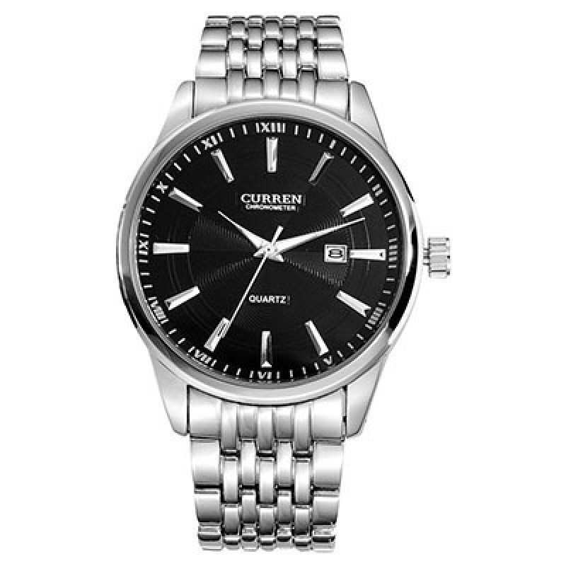 CURREN品牌 8052 石英 鋼帶 日曆 防水 高級男士手錶