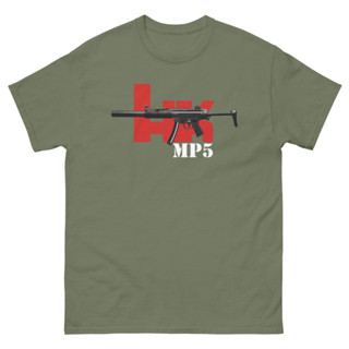 Mp5 HK Gun Firearm 衝鋒槍特警隊軍事男士 T 恤