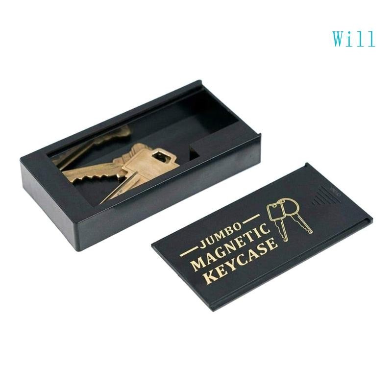 Will 磁性黑色鑰匙保險箱汽車鑰匙架隱藏式儲物盒家用