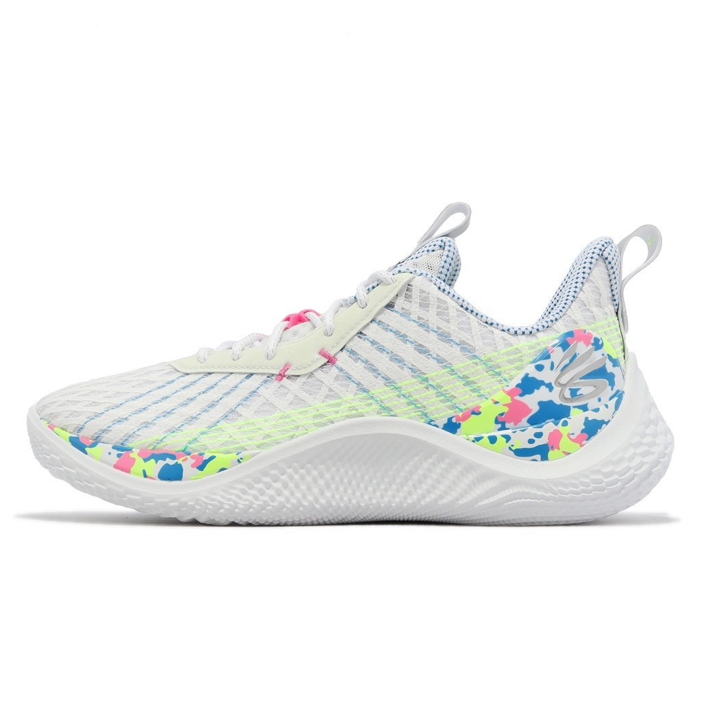 經典運動鞋 Under Armour Curry 10 Splash 派對籃球鞋灰色白色男士 3026271100