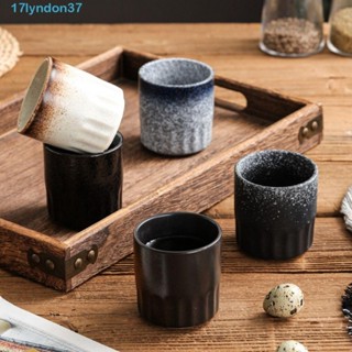 LYNDONB茶杯無把手日式手工製作的美食陶瓷製品石器馬克杯