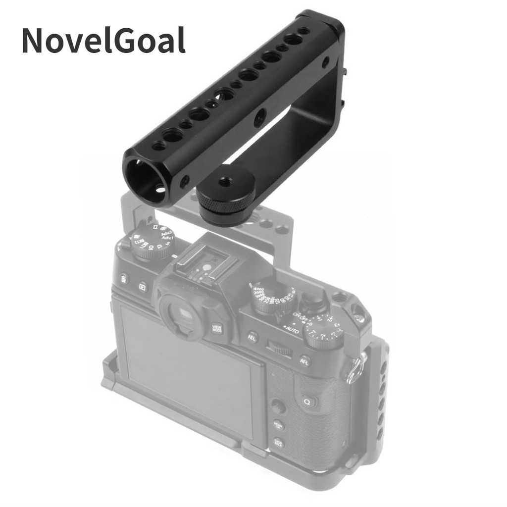 Novelgoal 鋁合金頂部手柄,帶 1/4 3/8 螺紋冷靴支架,適用於 DJI Ronin S,適用於 Crane