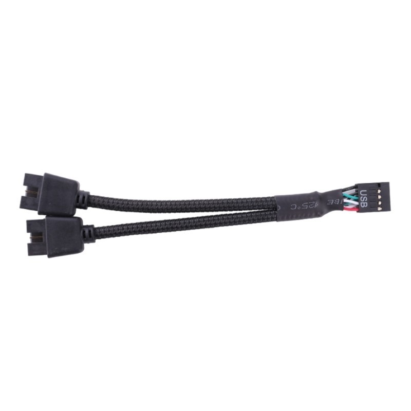 Doublebuy 9Pin USB 接頭母頭 1 對 2 公頭延長線卡桌面 9-Pin USB HUB
