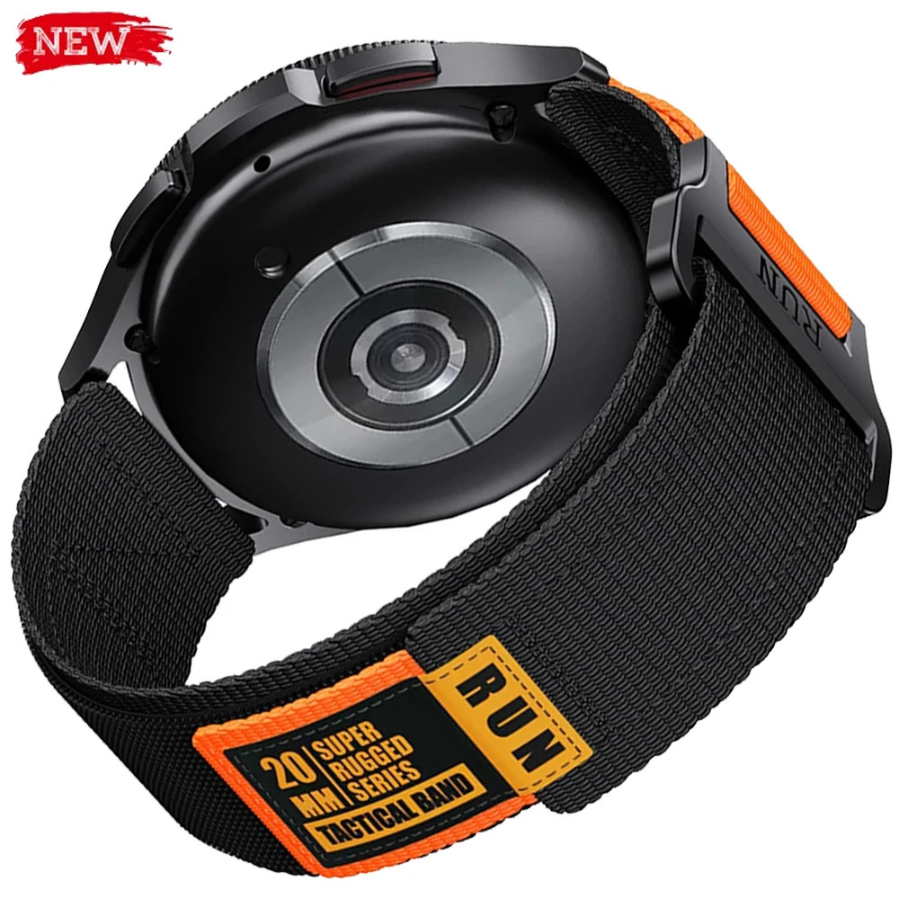SAMSUNG 20 毫米 22 毫米尼龍錶帶運動腕帶兼容三星 Galaxy Watch 6 5 4 44 40 毫米
