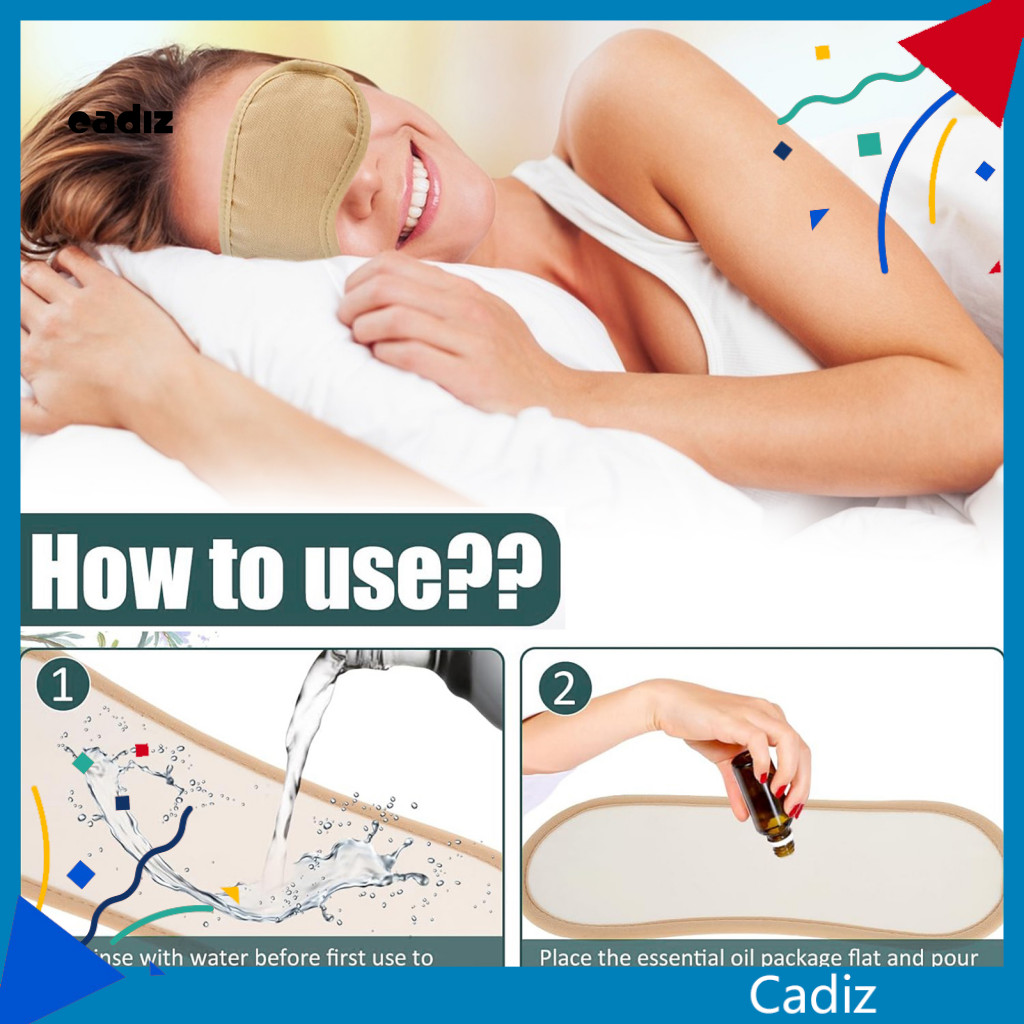 Cadi Eyes Castor Oil Pack 眼部精油吸收劑有機蓖麻油包睫毛和濃密眉毛可重複使用和可調節尺寸改善眼