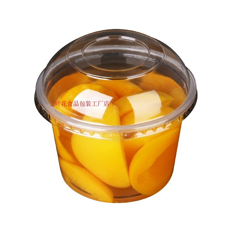 現貨【水果盒】一次性 網紅水果撈碗 圓形芋圓 燒仙草 冰粉塑膠 甜品糖水果切 打包盒