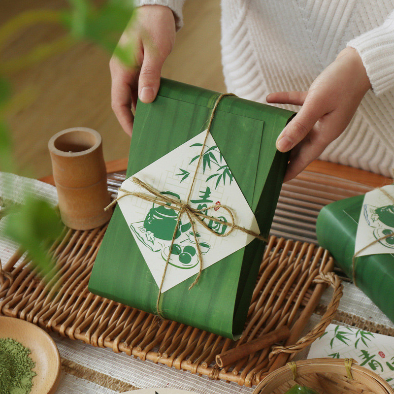 【現貨】【青團包裝盒】創意 手工艾草青團包裝盒 清明果打包盒 手提烘焙禮盒 綠豆糕盒子
